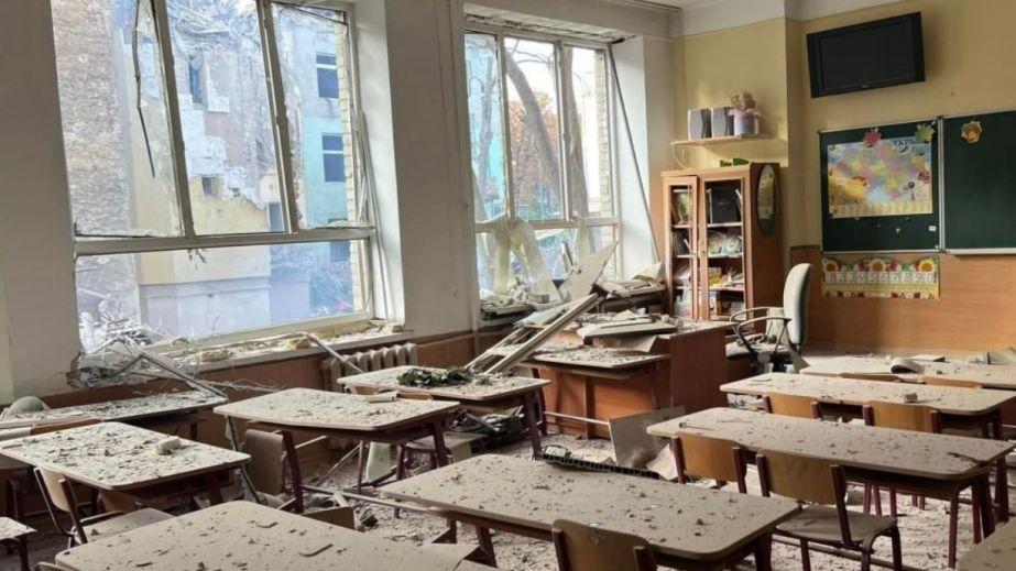 A massive rocket attack on Dnipro has damaged seven educational institutions.